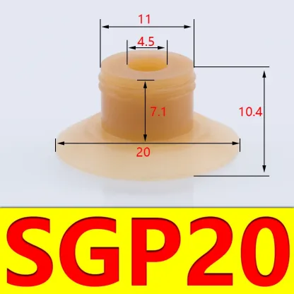 Vacuum Suction Cup Strong Suction Pneumatic Accessories Manipulator Accessories Suction Cup Diameter 15/20/24/30/40mm SGP-BOLTTE