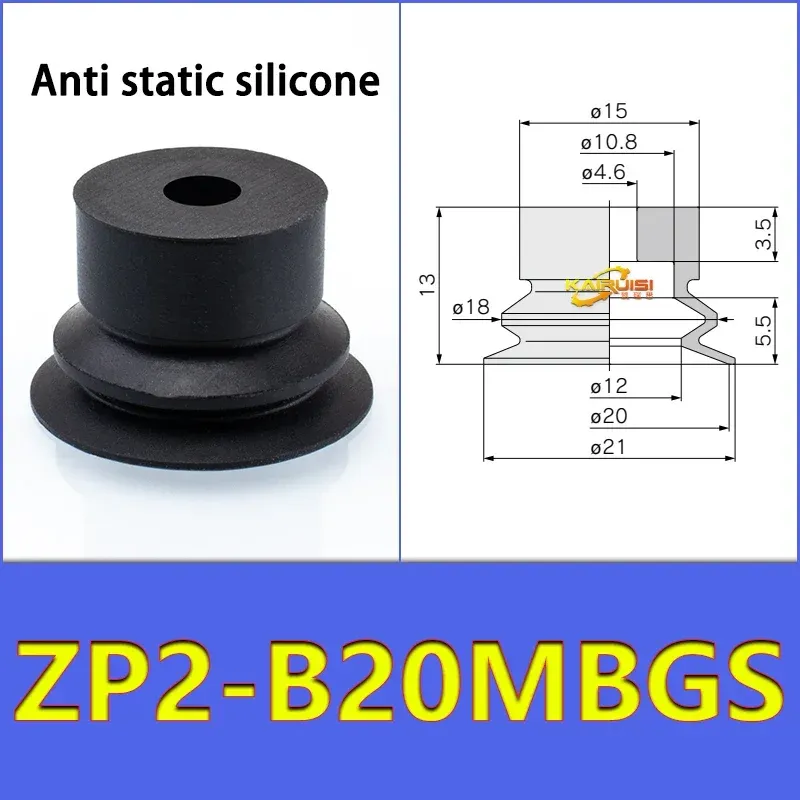 5pcs/pack ZP2 Series Bellow Vacuum Suction Cup  ZP2-B04/06/08/10/15/20MBS/N B06MB Gripper-BOLTTE