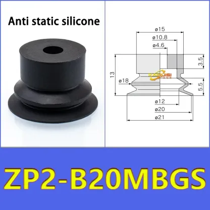 5pcs/pack ZP2 Series Bellow Vacuum Suction Cup  ZP2-B04/06/08/10/15/20MBS/N B06MB Gripper-BOLTTE