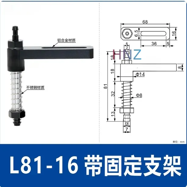 Manipulator Vacuum Suction Cup, Plastic Bracket Industrial Pneumatic Components High Quality L82/L85/L99/L115-BOLTTE