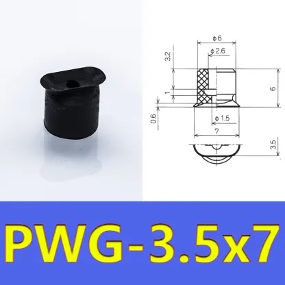 Long Oval Suction Cup Manipulator Accessories Vacuum Suction Cup Industrial Pneumatic Accessories Powerful Suction Nozzle PWG