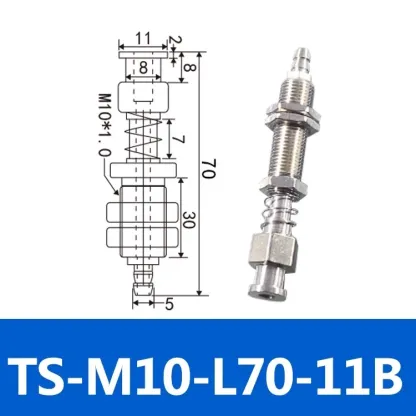 Tianxing Robot Vacuum Suction Cup Fitting M10/M12 Extend Thread Top Air Intake Sucker Buffer Connecting Rod Automation Tools-BOLTTE