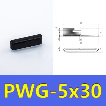 Long Oval Suction Cup Manipulator Accessories Vacuum Suction Cup Industrial Pneumatic Accessories Powerful Suction Nozzle PWG