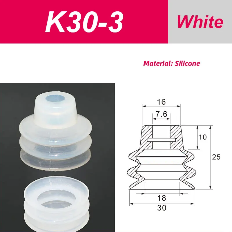 Packaging Machine Bag Opening Vacuum Suction Cup APEX20  K-27 F25 K3-3A 20-2 Robotic Arm Film Plastic Bag Accessories Pneumatic-BOLTTE