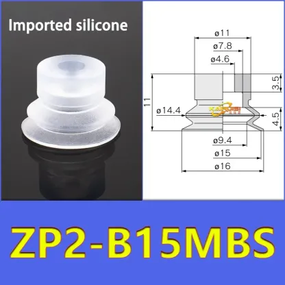 5pcs/pack ZP2 Series Bellow Vacuum Suction Cup  ZP2-B04/06/08/10/15/20MBS/N B06MB Gripper-BOLTTE