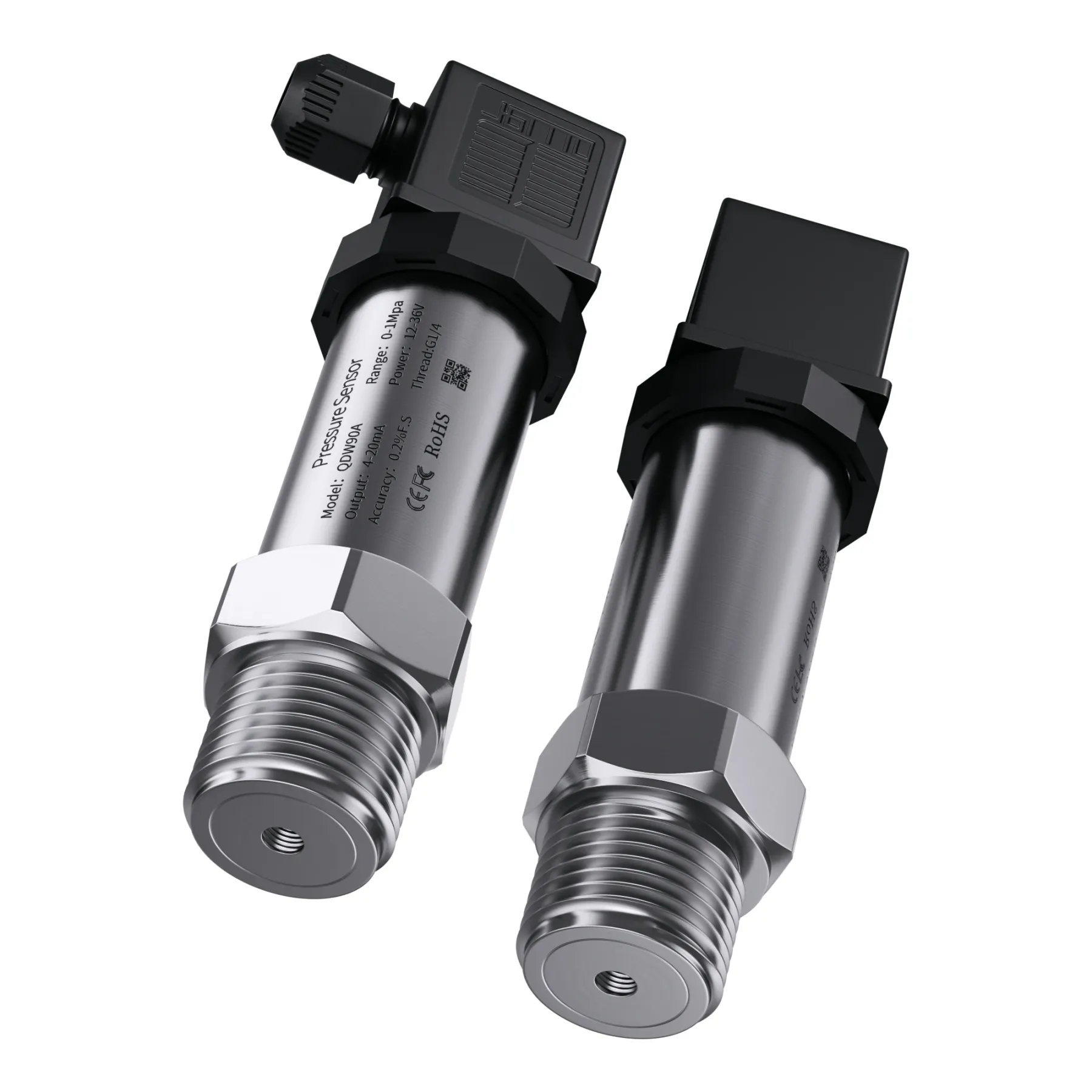 10bar 500Kpa 0.2bar pressure transmitter 50bar 10Mpa 100bar 4-20mA 0.5-4.5V Pressure Sensor RS485 24V Supply G1/4" pressure-BOLTTE