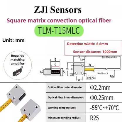 TLM-TA10 Matrix Fiber Optic Sensor Shooting Induction Automation Area Detection Infrared Induction Photoelectric Switch Grating-BOLTTE