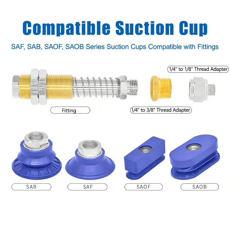 Pneumatic Vacuum Suction Cup Holder Fitting for SAF SAB SAOF SAOB FSTE Fitting