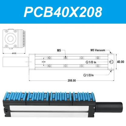 Manipulator vacuum suction cup PCB circuit board 40 width suction with hole special-shaped hollow workpiece gripper pneumatic