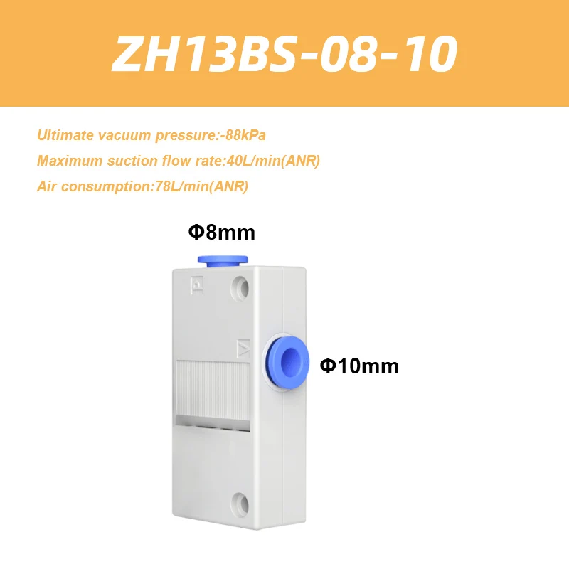 ZH Series Vacuum Ejector Box Type One-touch ZH05BS-06-06-06 ZH07BL-06-06-06 Screw-in ZH05BS-01-01-01 ZH13BS-01-02-02-BOLTTE