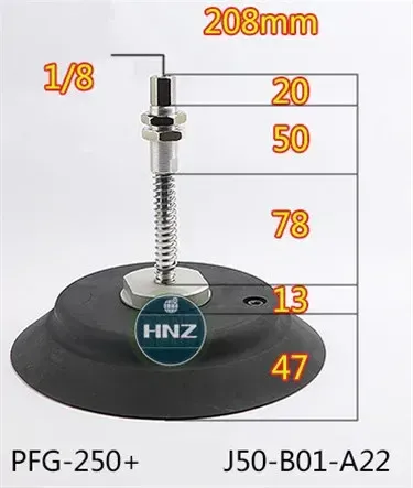 Vacuum suction cup hardware support set PFG-120-250 top air inlet metal rod A18 / A22