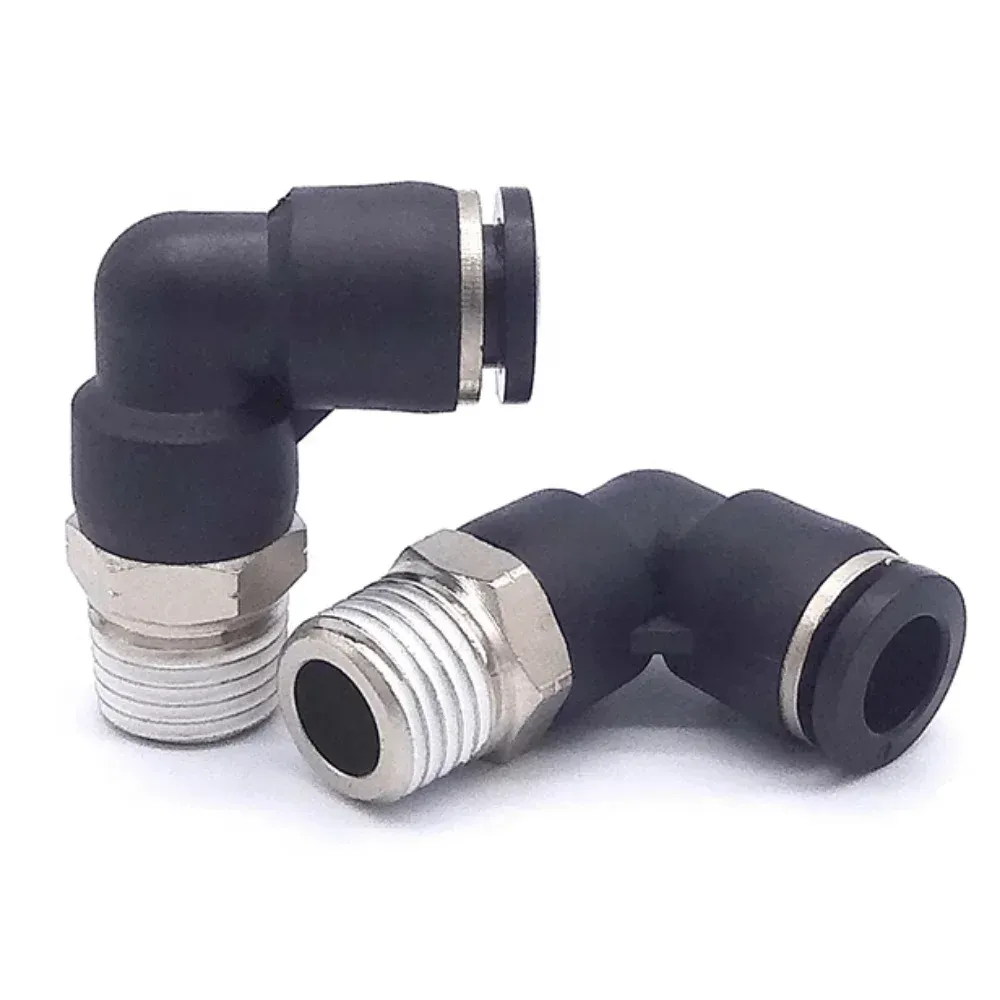 1/8" 1/4" 3/8" 1/2" NPT Male Female 1/8"- 5/8" Inch Tube OD Elbow Pneumatic Push To Connect Air Fitting Quick Release Connector-BOLTTE
