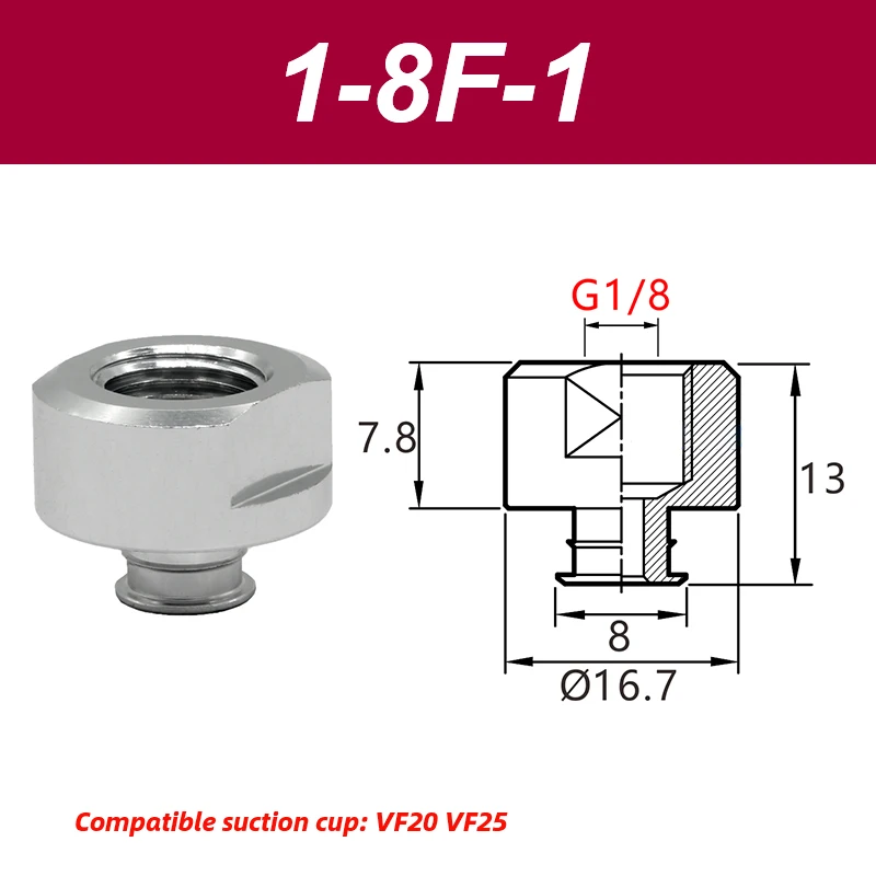 VF Series Manipulator silicone vacuum suction cup VF15/20/25/30/40/50 industrial pneumatic components accessories-BOLTTE
