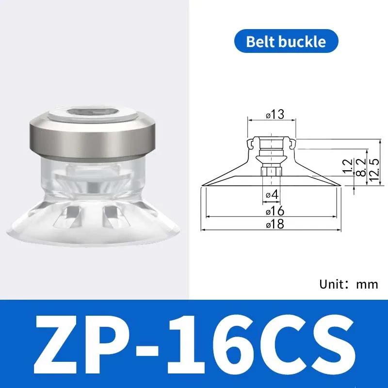 Pneumatic Vacuum Suction Cup with Holder ZP10CN/CS Silicone Sucker for Injection Molding Machine Robot Arm Automation Fitting