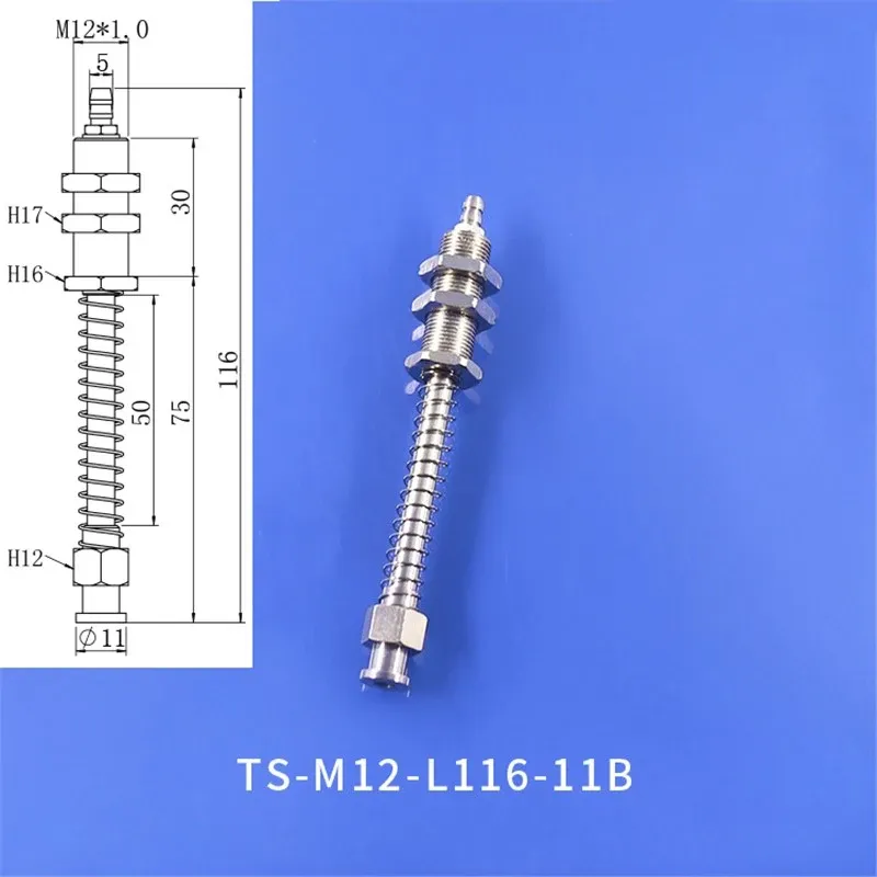 Tianxing Robot Vacuum Suction Cup Fitting M10/M12 Extend Thread Top Air Intake Sucker Buffer Connecting Rod Automation Tools-BOLTTE