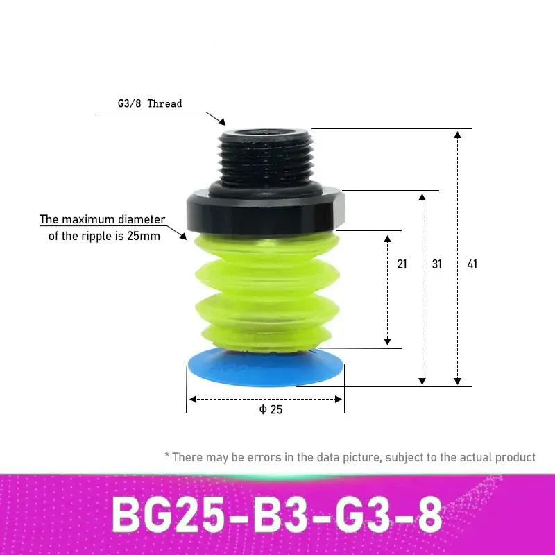 Pneumatic Vacuum Suction Cup Multi-layer Imported PU Soft Packaging Liquid Bag Opening Sucker Automation Manipulator Accessory-BOLTTE