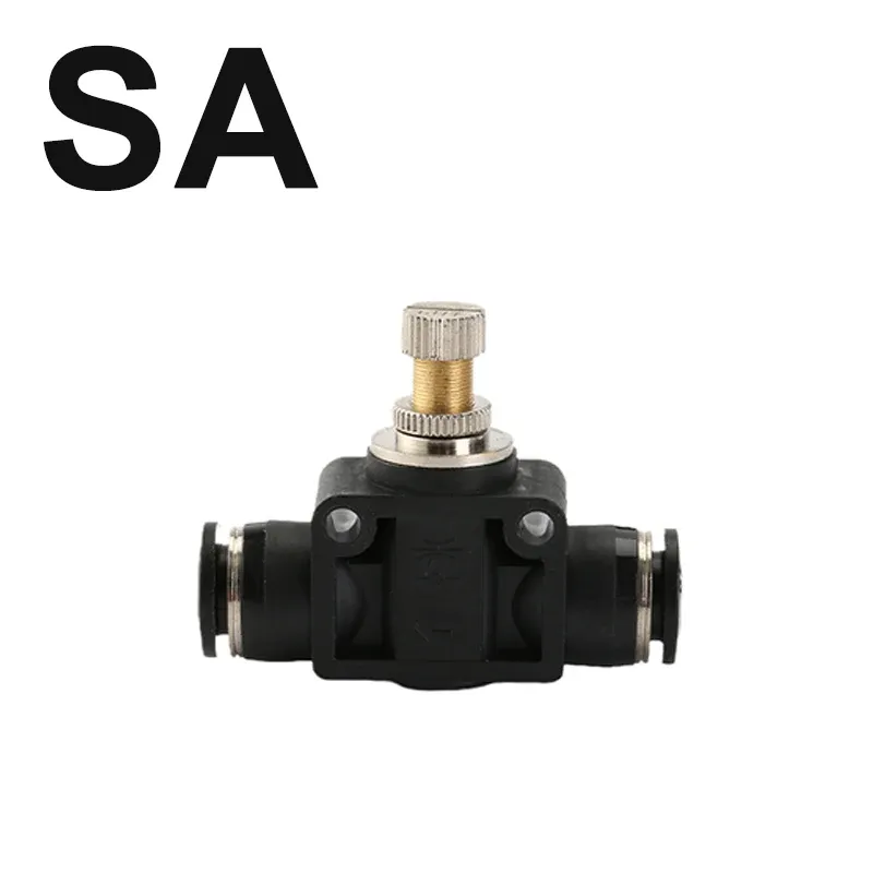 Black Pneumatic Fitting Pipe Connector Quick Release Coupling 4mm 6mm 8mm 10mm 12mm PU PV PE HVFF PY Tube Connectors-BOLTTE
