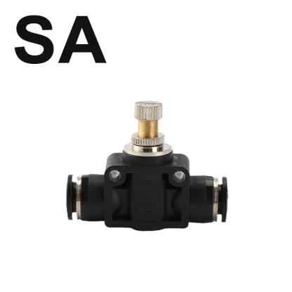 Black Pneumatic Fitting Pipe Connector Quick Release Coupling 4mm 6mm 8mm 10mm 12mm PU PV PE HVFF PY Tube Connectors-BOLTTE