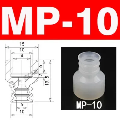 10pcs Vacuum Chuck Pneumatic Components MP BT Industrial Silicone Strong Suction Cups Nozzle Large Head Red White Triple Layer-BOLTTE