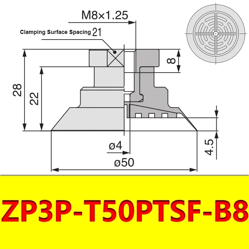 Robot Vacuum Suction Cup Anti-wrinkle Suction Cup Strong Suction Nozzle Industrial Pneumatic Accessories ZP3P