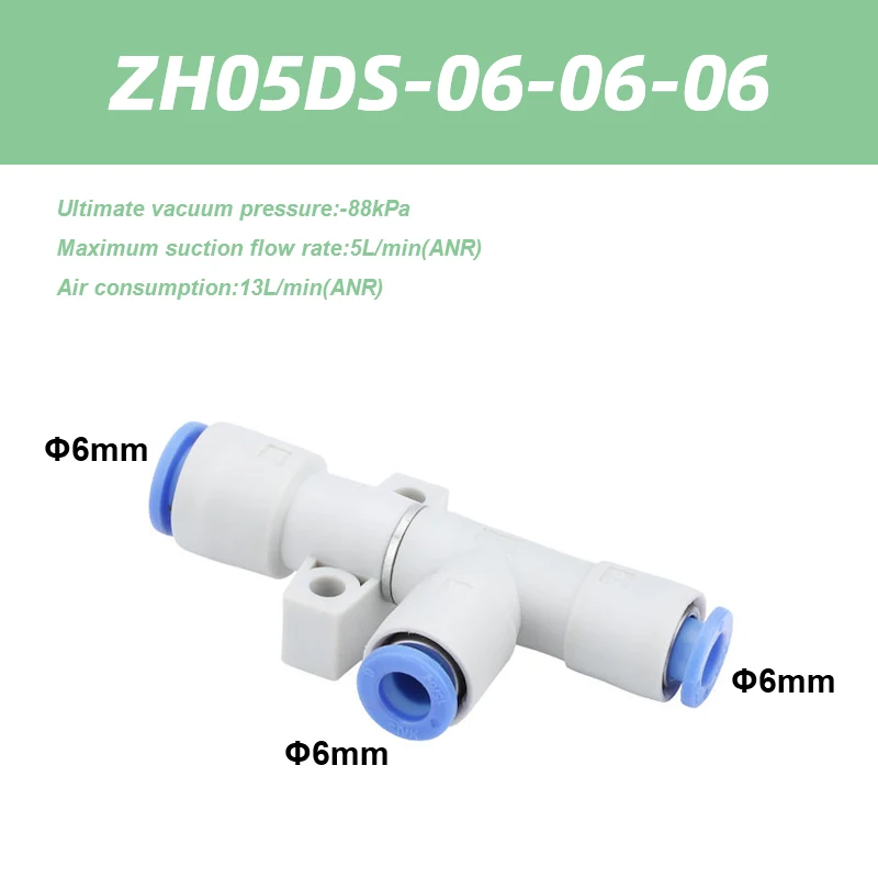 ZH Series Vacuum Ejector Body Ported Type One-touch ZH05DS-06-06-06 ZH07DL-06-06-06 Screw-in ZH05DS-01-01-01 ZH13DS-01-02-02-BOLTTE