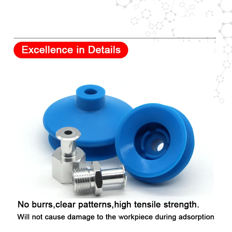 5pcs FGA Series Vacuum Suction Cups, corrugated vacuum suction cup nozzle FGA11/14/16/20/22/25/33/43/53/78-BOLTTE