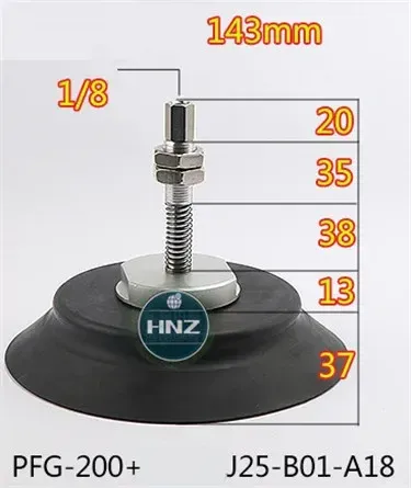 Vacuum suction cup hardware support set PFG-120-250 top air inlet metal rod A18 / A22