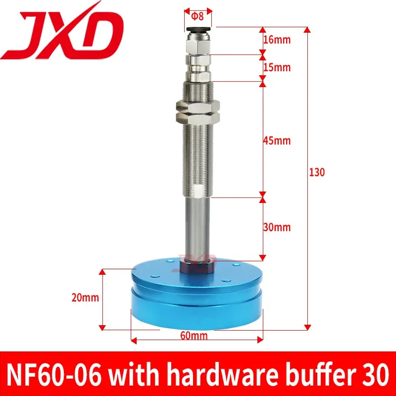 JXD Bernoulli Gripper NF20-06-A-M5F NF40-06-A-18F NF60-06-A-18F Aluminum Alloy Metal Non-contact Vacuum Suction Cup-BOLTTE
