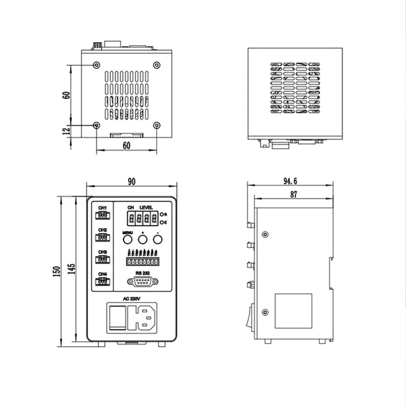 65W Digital LED Light Source Controller | Industrial Brightness Dimmer for Visual Inspection-BOLTTE