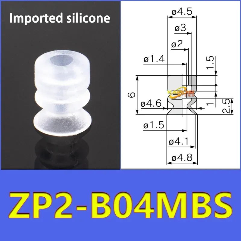 5pcs/pack ZP2 Series Bellow Vacuum Suction Cup  ZP2-B04/06/08/10/15/20MBS/N B06MB Gripper-BOLTTE