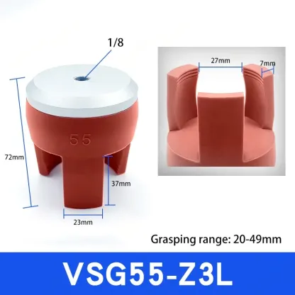 Flexible gripper fixture pneumatic vacuum suction cup mechanical arm accessories