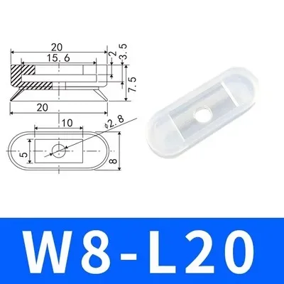 Pneumatic Suction Cup Long Vacuum Sucker Oval W5L10 Injection Molding Machine Manipulator Accessories-BOLTTE