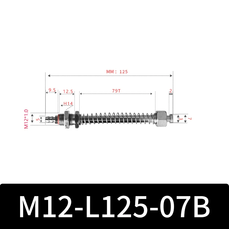 M12-07B Series Small Air Pneuamtic Parts Fixture Rubber Sucker Pad Silicone Vacuum Suction Cup Mount-BOLTTE