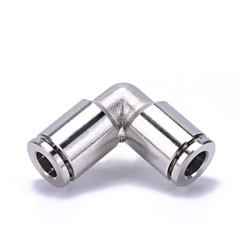 4 6 8 10 12 14 16mm PU Elbow Corss Y Tee Nickel Plated Brass Push In Quick Connector Release Pneumatic Connectors Air Fitting-BOLTTE