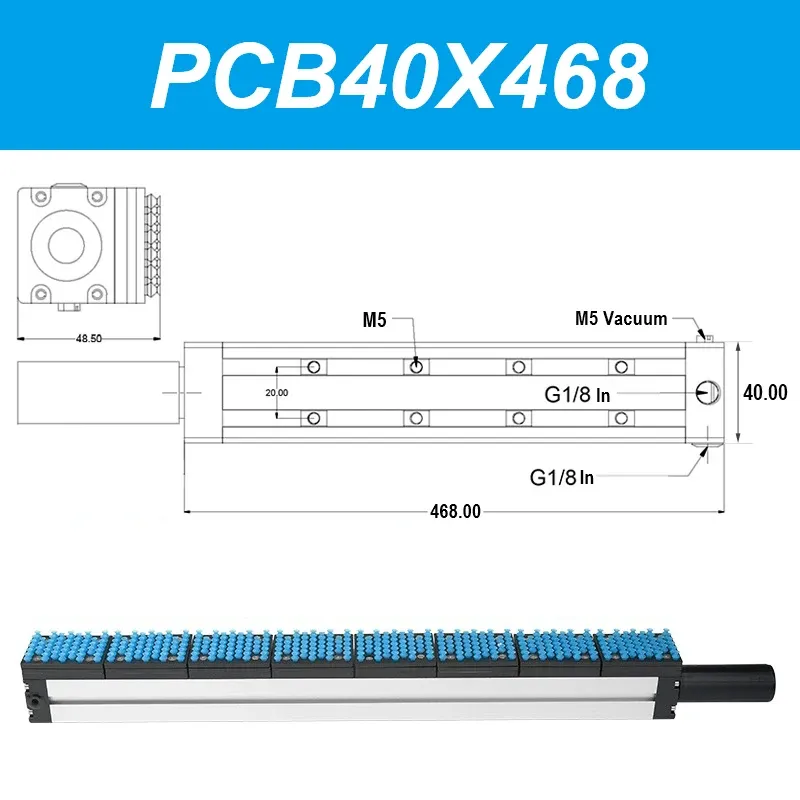 Manipulator vacuum suction cup PCB circuit board 40 width suction with hole special-shaped hollow workpiece gripper pneumatic