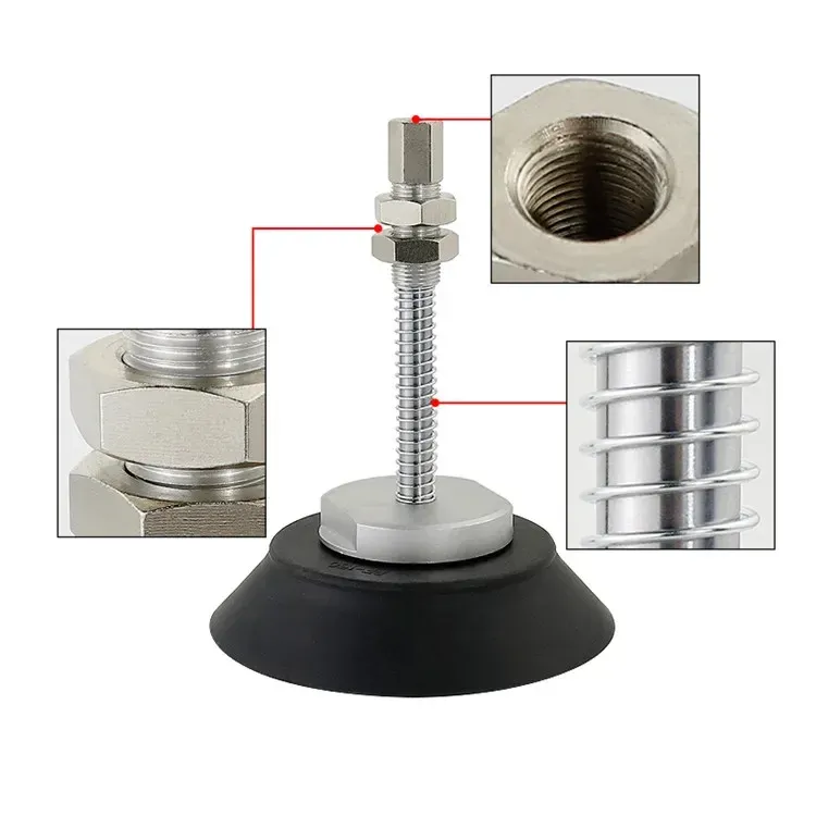 Vacuum suction cup hardware support set PFG-120-250 top air inlet metal rod A18 / A22