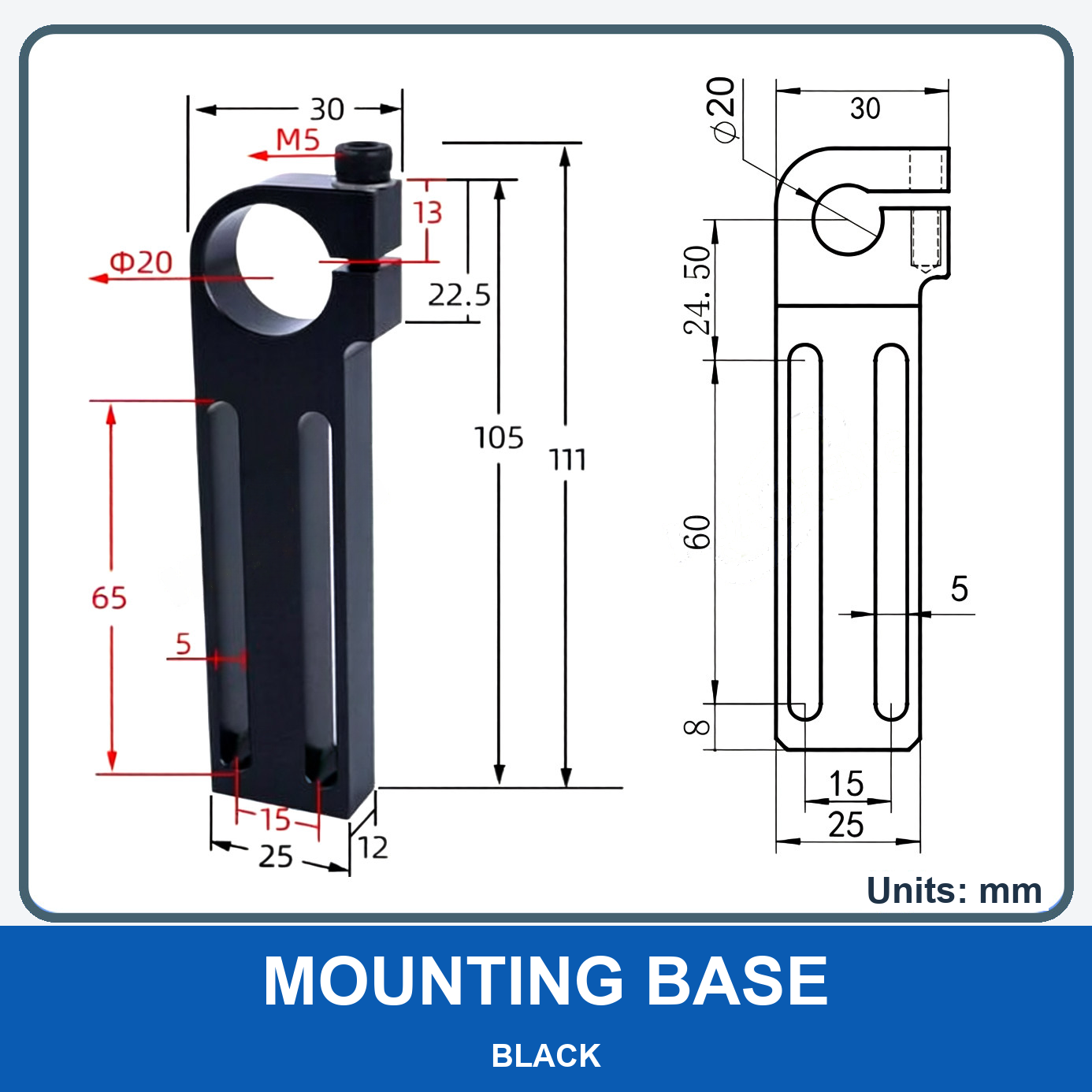 Mounting Base - Black