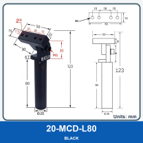 MCD-L80 Swivel Arm - Black