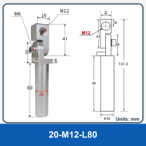 M12-L80 Swivel Arm (Threaded)