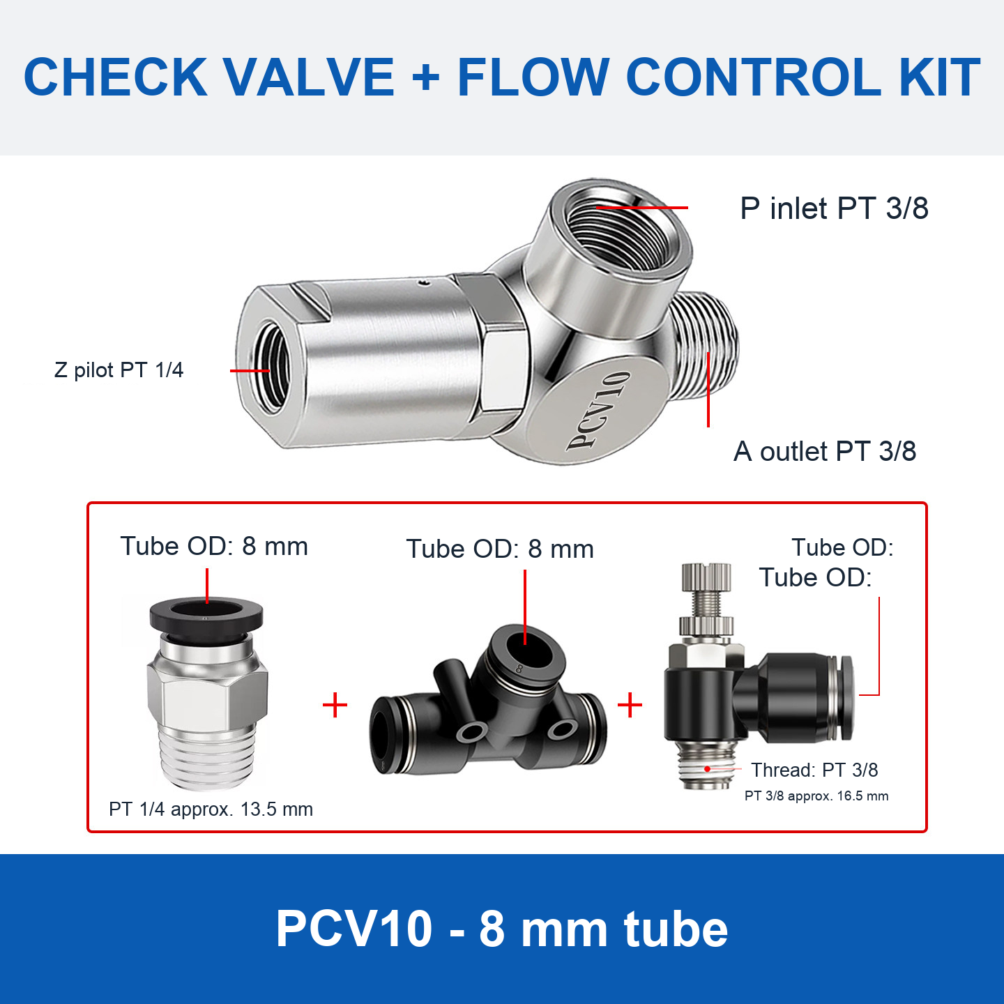 PCV10 - 8 mm tube