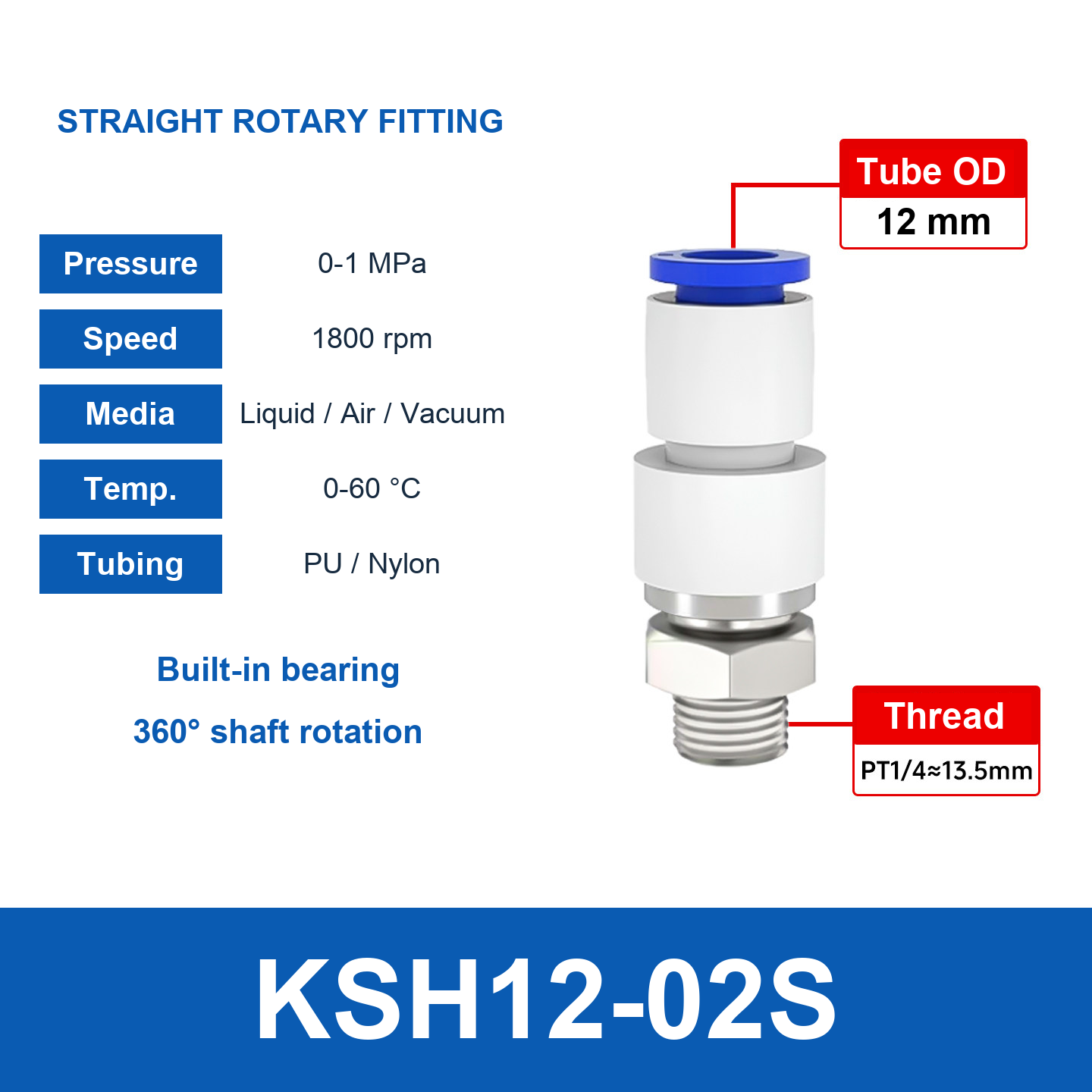 KSH12-02S Straight English product and connection diagram