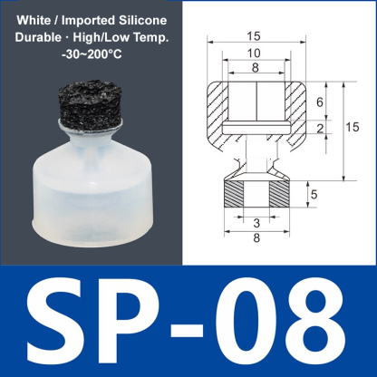 Foam Vacuum Suction Cups for Robotic Grippers | SP, DP & MP Series