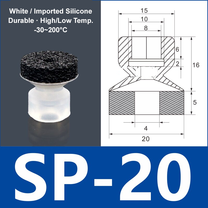 Foam Vacuum Suction Cups for Robotic Grippers | SP, DP & MP Series