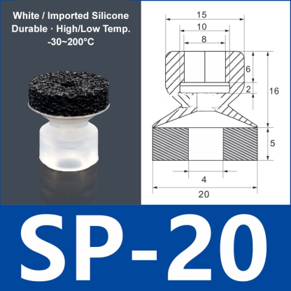 Foam Vacuum Suction Cups for Robotic Grippers | SP, DP & MP Series