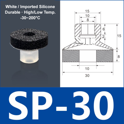 Foam Vacuum Suction Cups for Robotic Grippers | SP, DP & MP Series