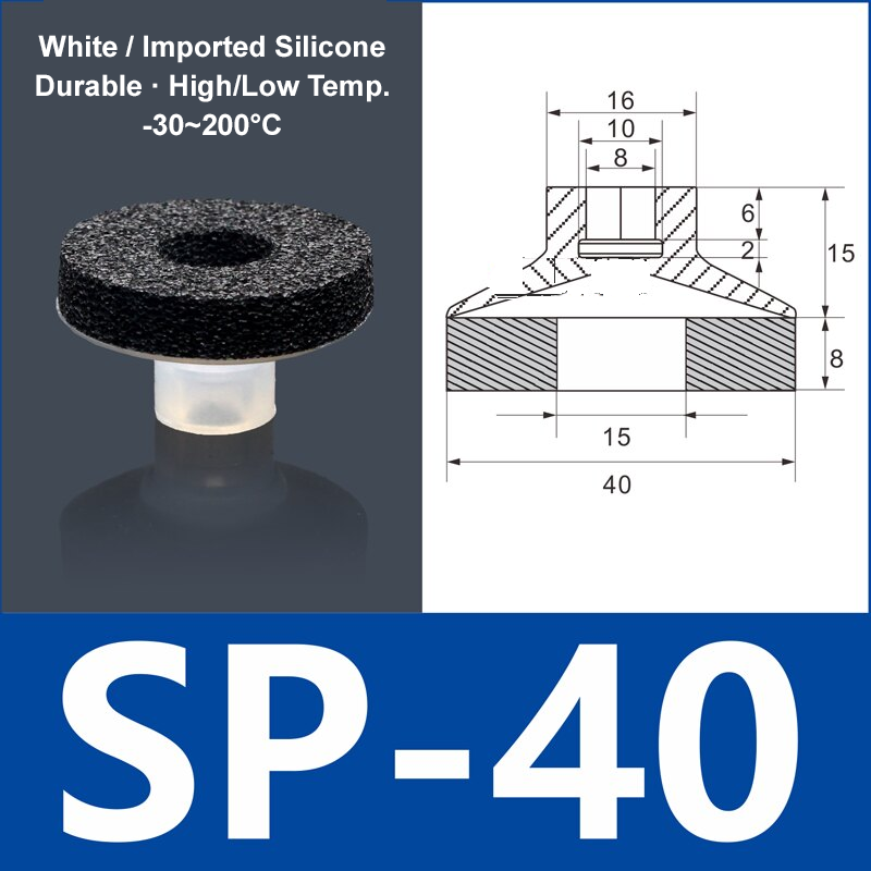 Foam Vacuum Suction Cups for Robotic Grippers | SP, DP & MP Series