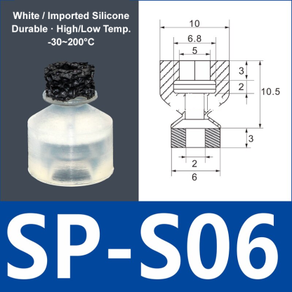 Foam Vacuum Suction Cups for Robotic Grippers | SP, DP & MP Series