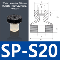 Foam Vacuum Suction Cups for Robotic Grippers | SP, DP & MP Series