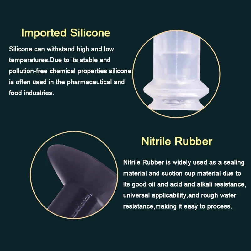 10pcs  ZP Series Vacuum Suction Cup ZP01U Film Type with M5 Connector Pneumatic Manipulator Accessories-BOLTTE