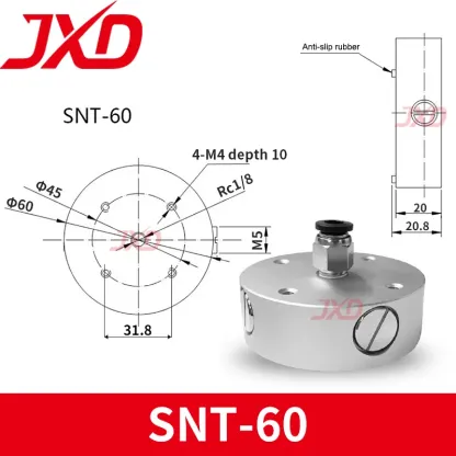 JXD Bernoulli Gripper NF20-06-A-M5F NF40-06-A-18F NF60-06-A-18F Aluminum Alloy Metal Non-contact Vacuum Suction Cup-BOLTTE